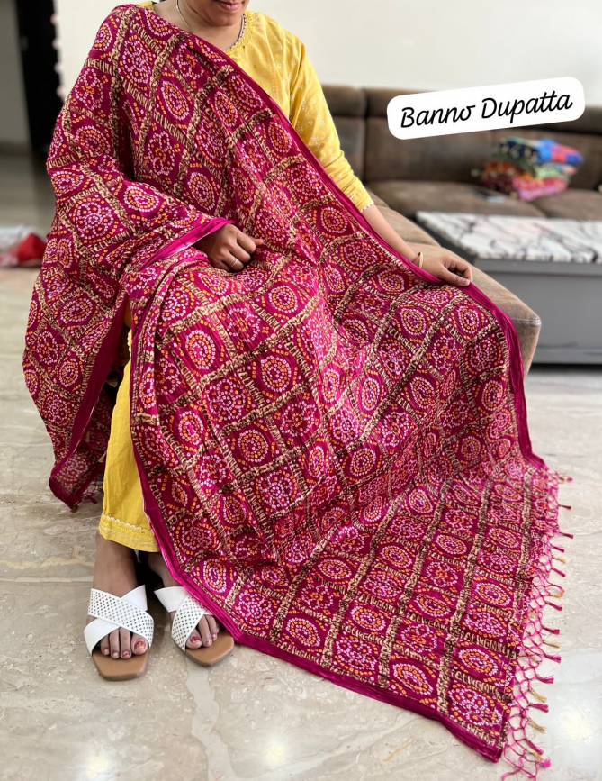 Banno Dupatta Designer Print Bandhej Dupatta Wholesale Shop In Surat
